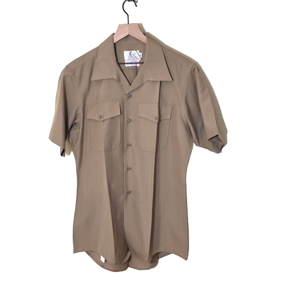 USMC Military Uniform Charlie Short Sleeve Shirt Blouse Made in USA,  XL